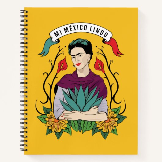 Carnet Frida Kahlo | Mi Mexico Lindo (Devant)