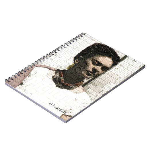 Carnet Frida Kahlo Portrait textile (Côté gauche)