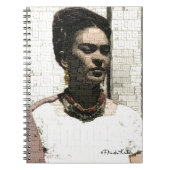 Carnet Frida Kahlo Portrait textile (Devant)