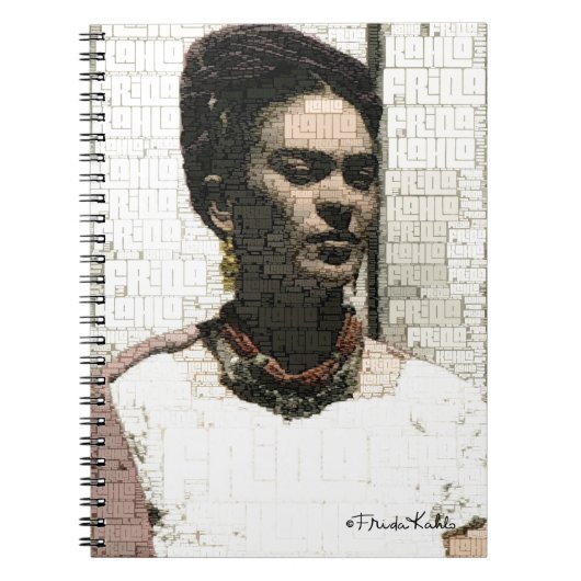 Carnet Frida Kahlo Portrait textile (Devant)