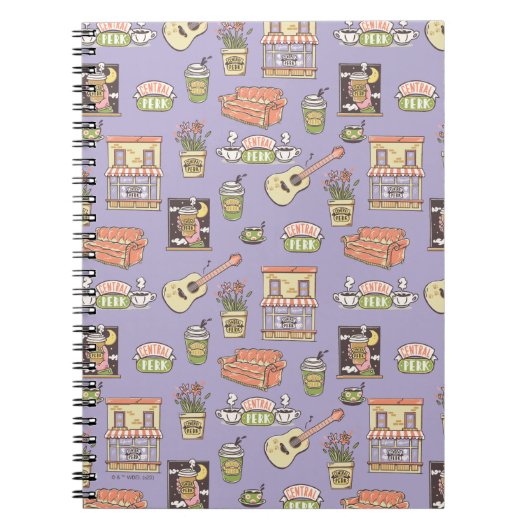 Carnet FRIENDS™ | Motif d'icône violette (Devant)