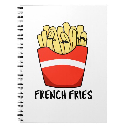 Carnet Frites Drôle Blague de Nourriture Rapide  (Devant)