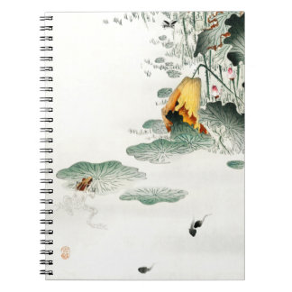 Carnet Frog and Tadpoles par Ohara Koson, Japanese Nature