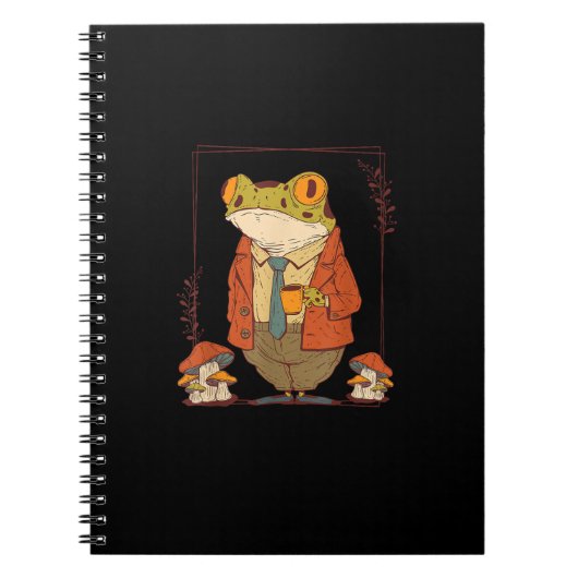 Carnet Frog Goblincore Academia Aesthetic Mushroom (Devant)