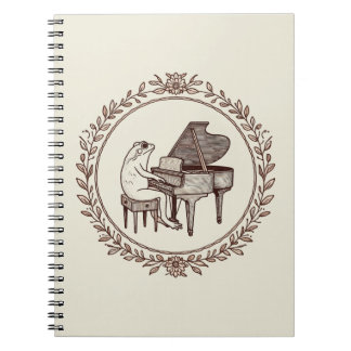 Carnet Frog Playing Piano