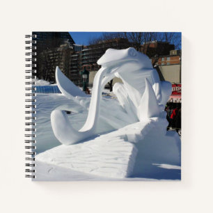 Carnet Frog Snow Sculpture, Québec, Canada