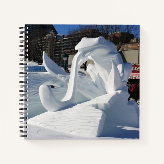 Carnet Frog Snow Sculpture, Québec, Canada (Devant)