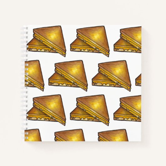 Carnet Fromage grillé Sandwich Déjeuner Diner Nourriture (Devant)