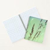 Carnet frondes vertes feuille lune phases ciel nocturne (Intérieur)