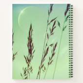 Carnet frondes vertes feuille lune phases ciel nocturne (Dos)