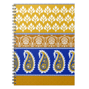 Carnet Frontière traditionnelle indienne paisley