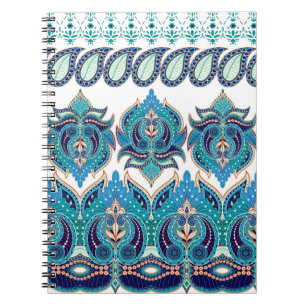 Carnet Frontières florales ornées : Conception de Paisley