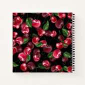 Carnet Fruit cerise sur noir (Dos)