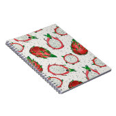 Carnet Fruit de dragon rouge sur blanc (Côté Droit)