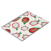 Carnet Fruit de dragon rouge sur blanc (Côté gauche)