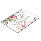 Carnet Fruit de l'Esprit floral rose (Côté gauche)