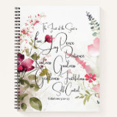 Carnet Fruit de l'Esprit floral rose (Devant)