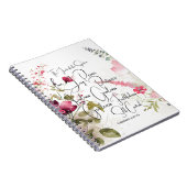 Carnet Fruit de l'Esprit rose floral (Côté Droit)