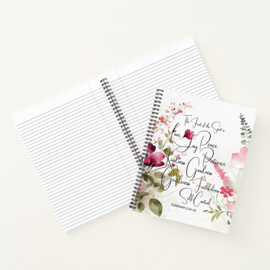 Carnet Fruit de l'Esprit rose floral (Intérieur)