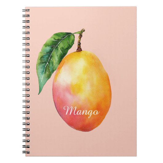 Carnet Fruit de mangue jaune rose (Devant)