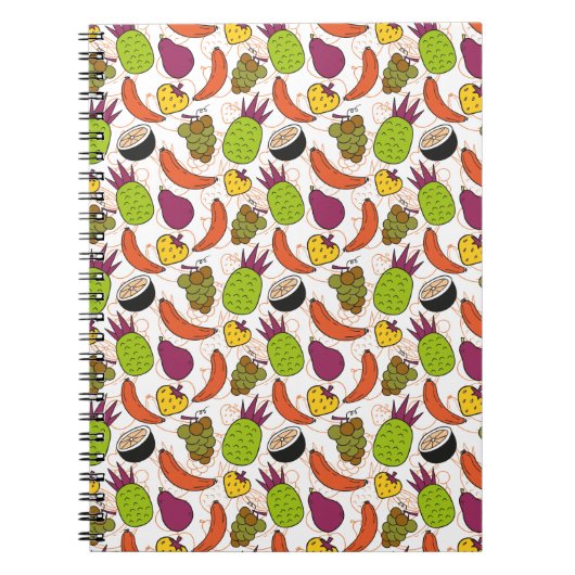 Carnet Fruit motif transparent | motif de surface de frui (Devant)