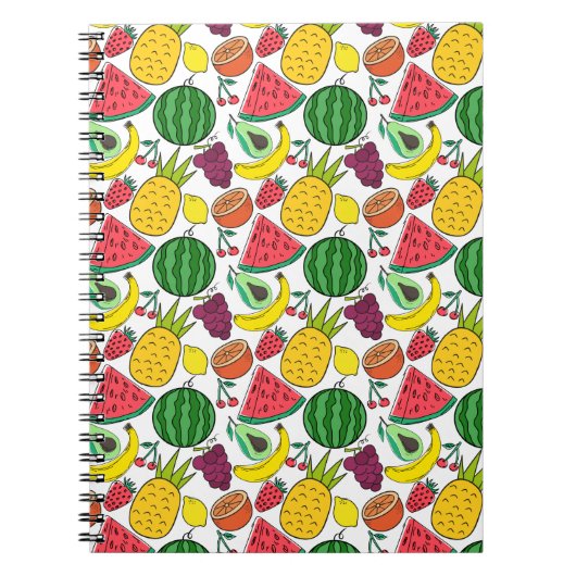 Carnet Fruit motif transparent | motif de surface de frui (Devant)