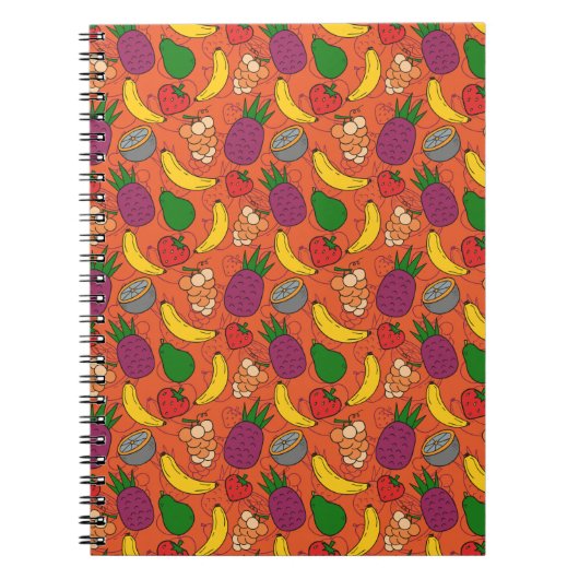 Carnet Fruit motif transparent | motif de surface de frui (Devant)