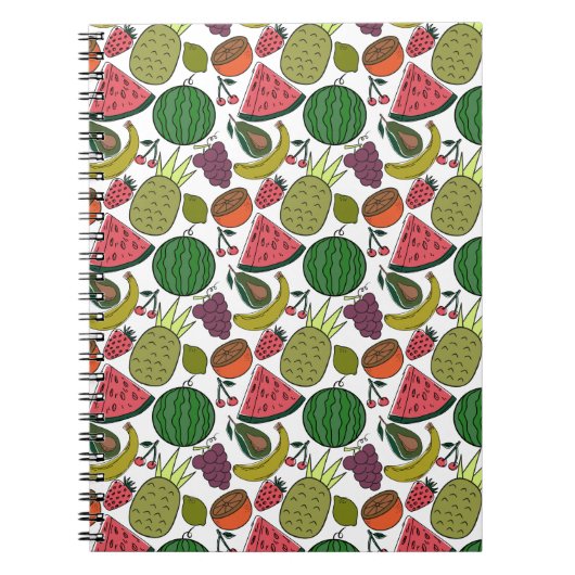 Carnet Fruit motif transparent | motif de surface de frui (Devant)