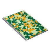 Carnet Fruit orange : motif vintage vert. (Côté Droit)