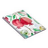 Carnet Fruit rouge grenade cadeau nature aquarelle (Côté Droit)
