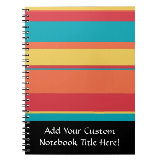 Carnet Fruit Tropical Tonal Stripes (Devant)