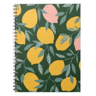 Carnet Fruit vintage citron Motif sans joint