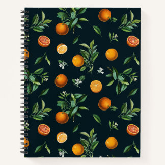 Carnet Fruit vintage d'orange botanique