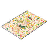 Carnet Fruité Rose Vert Jaune Ananas Floral (Côté gauche)
