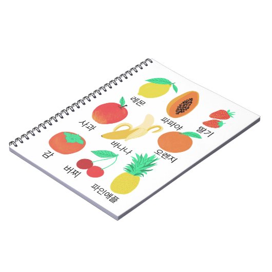 Carnet Fruits Carte Flash Coréen Fruit Amusement Alimenta (Côté gauche)