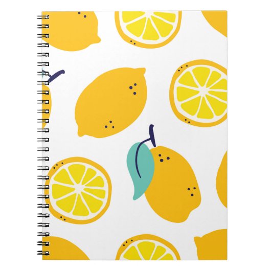 Carnet Fruits citrons sans couture motif (Devant)