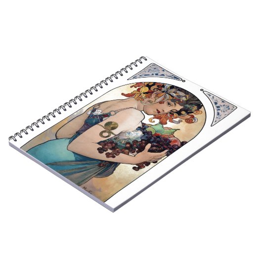 Carnet Fruits d'Alfons Mucha 1897 (Côté gauche)