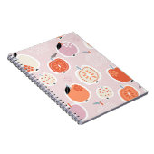 Carnet Fruits de pomme, abstrait, motif d'été (Côté Droit)
