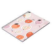 Carnet Fruits de pomme, abstrait, motif d'été (Côté gauche)