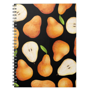 Carnet Fruits dessinés à la main, motif réaliste sans cou