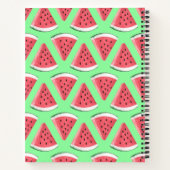 Carnet Fruits d'été rose vert pastèque (Dos)