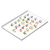 Carnet Fruits et légumes de l'enseignant ABC Alphabet A-Z (Côté gauche)