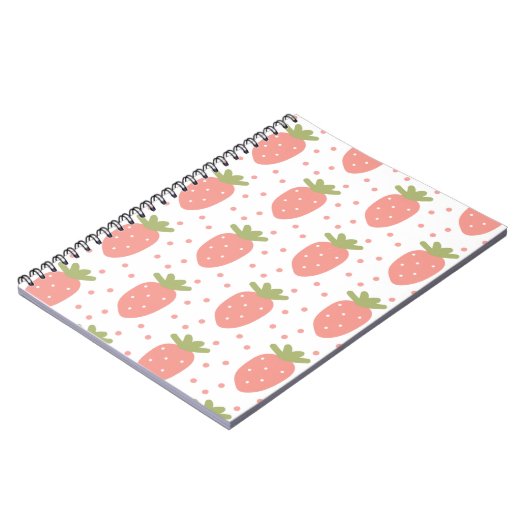 Carnet Fruits fraises arrière - plan (Côté gauche)