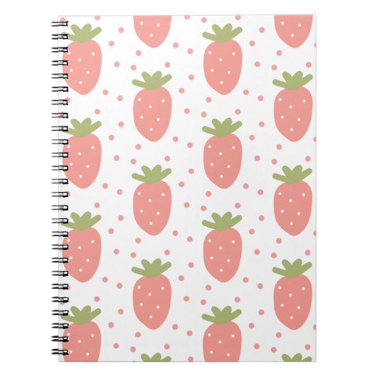 Carnet Fruits fraises arrière - plan (Devant)
