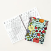 Carnet Fruits modernes personnalisés l Blue l Recipe (Intérieur)