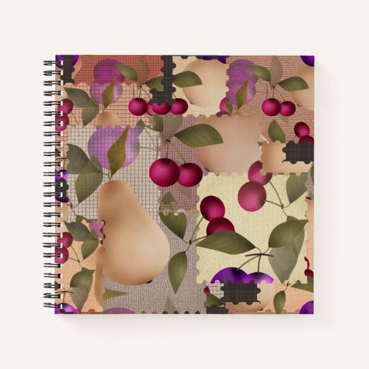 Carnet Fruits, patchwork (Devant)