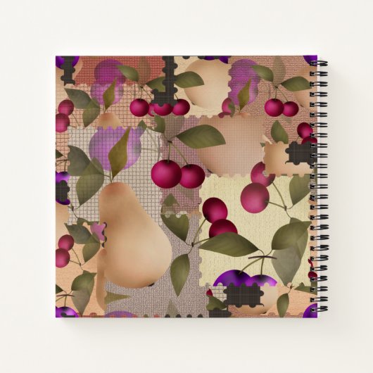 Carnet Fruits, patchwork (Dos)