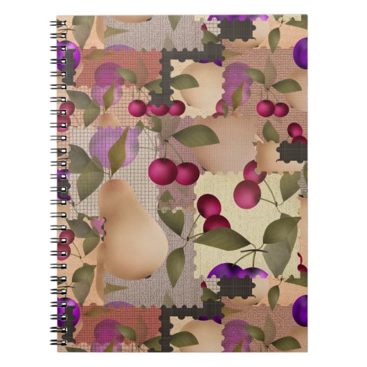 Carnet Fruits, patchwork (Devant)