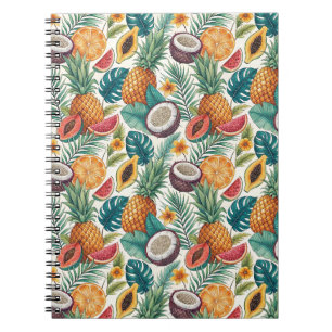 Carnet Fruits Tropicaux - Design Estival Ananas & Melon