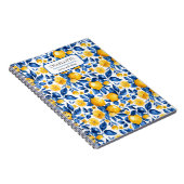 Carnet Fruits tropicaux Motifs de citron Nom personnalisé (Côté Droit)